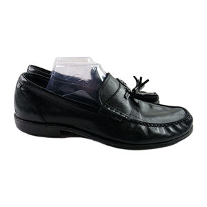 Cole Haan Grand OS Pinch Tassel Men's Black Leather Slip-On Loafers, Size 11M